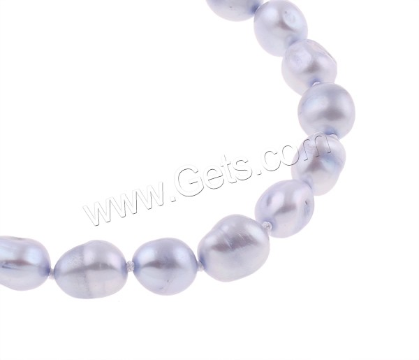 Cultured Freshwater Pearl Bracelets, brass clasp, Baroque, different styles for choice, more colors for choice, 8-9mm, Length:Approx 7.5 Inch, Sold By Strand