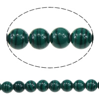 Perles synthétiques de Malachite, Rond, normes différentes pour le choix, vert Environ 1mm Environ 16 pouce, Vendu par brin