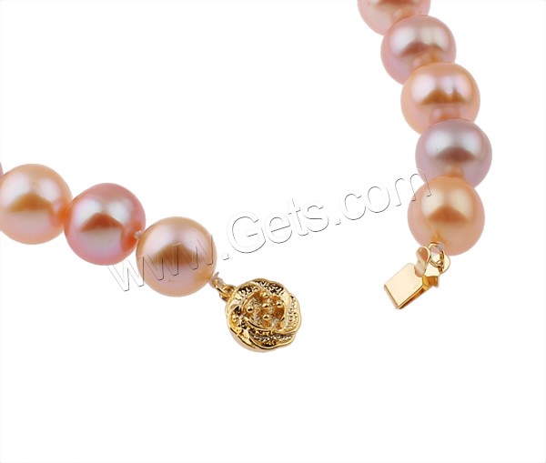 Natural Freshwater Pearl Necklace, brass clasp, Potato, different length for choice & different styles for choice, multi-colored, 12-14mm, Sold By Strand