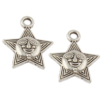 Zinc Alloy Star Pendant, plated lead & cadmium free Approx 1.5mm, Approx 