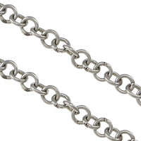 Stainless Steel Circle Chain, 316 Stainless Steel, round link chain original color 
