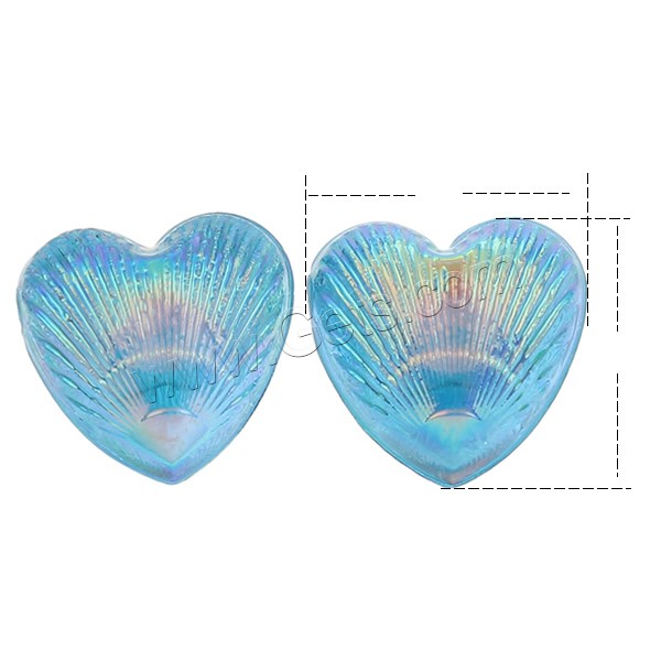 Fashion Resin Cabochons, Heart, silver color plated, different size for choice & colorful plated & flat back, more colors for choice, 10000PCs/Bag, Sold By Bag