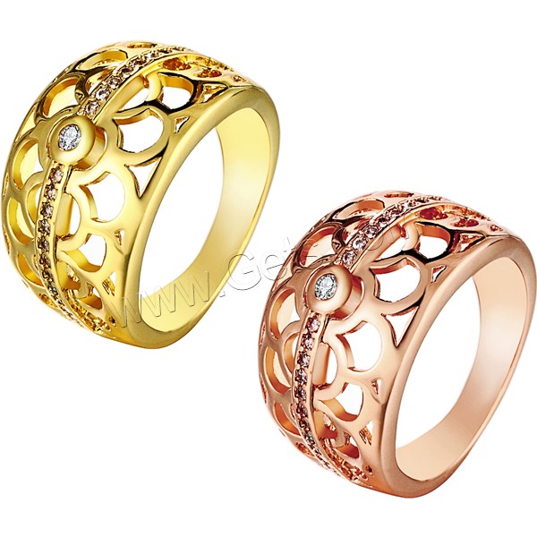 Brass, plated, different size for choice & micro pave cubic zirconia, more colors for choice, 14mm, Sold By PC