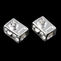 Rhinestone Zinc Alloy European Beads, Camera, plated, without troll & with rhinestone Approx 4.2-4.5mm 