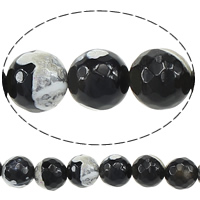 Natürliche Feuerachat Perlen, rund, verschiedene Größen vorhanden & facettierte, Bohrung:ca. 1mm, Länge:ca. 14.5 ZollInch, verkauft von Strang