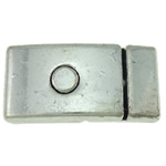 Zinklegierung Magnetverschluss, Rechteck, plattiert, keine, frei von Nickel, Blei & Kadmium, 12.5x25.5x6mm, Bohrung:ca. 8x2mm, verkauft von PC