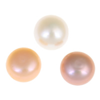 Half Drilled Cultured Freshwater Pearl Beads, Dome, half-drilled Grade AA, 8-8.5mm Approx 0.8mm 