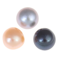 Perles nacres de culture d'eau douce demi percées , perle d'eau douce cultivée, dôme, semi-foré, plus de couleurs à choisir, Niveau AA, 7.5-8mm Environ 0.8mm Vendu par sac