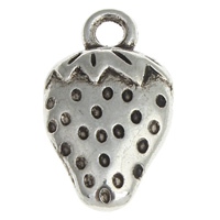 Zinc Alloy Fruit Shape Pendants, Strawberry, plated lead & cadmium free Approx 2mm, Approx 
