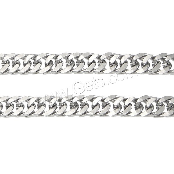 Stainless Steel Curb Chain, different size for choice, original color, Sold By m