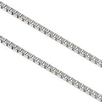 Stainless Steel Box Chain, original color, 1.2mm 