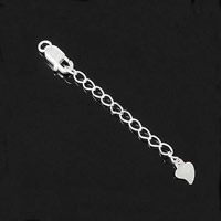 Нержавеющая сталь Extender Chain, нержавеющая сталь, Сердце, с застежкой омар, оригинальный цвет  отверстие:Приблизительно 2.5mm, длина:Приблизительно 2.1 дюймовый, продается Strand