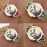 Braided Friendship Watch, Zinc Alloy, with Wool & Glass, Chinese movement, plated, adjustable & for woman nickel, lead & cadmium free, 40mm, 20mm Approx 8 Inch 