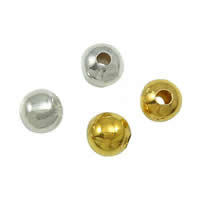 Eisen Spacer Perlen, rund, plattiert, keine, 6mm, Bohrung:ca. 1.5mm, 100000PCs/Tasche, verkauft von Tasche