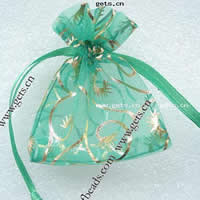 Organza Jewelry Pouches Bags, green 