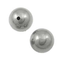 Edelstahl Crimp Perlen, 316 Edelstahl, rund, Vollton, originale Farbe, 4mm, Bohrung:ca. 2mm, verkauft von PC
