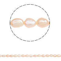 Baroque Cultured Freshwater Pearl Beads, natural, pink, 6-7mm Approx 0.8mm Approx 15 Inch 