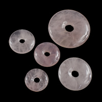 розовый кварц подвеска, Кольцевая форма, натуральный, разный размер для выбора, продается PC