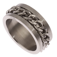 Нержавеющая сталь Человек палец кольцо, нержавеющая сталь, Кольцевая форма, разный размер для выбора & Мужский, оригинальный цвет, продается PC
