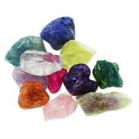 Смешанные бусы с драгоценными камнями, Полудрагоценный камень, натуральный, разнообразный & нет отверстия - 100ПК/сумка, продается сумка