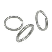 Нержавеющей стали ключевым раскол кольцом, Нержавеющая сталь 304, Кольцевая форма, оригинальный цвет 3000ПК/сумка, продается сумка