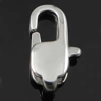 Stainless Steel Lobster Claw Clasp, 304 Stainless Steel, Rectangle, original color Approx 1.5mm 
