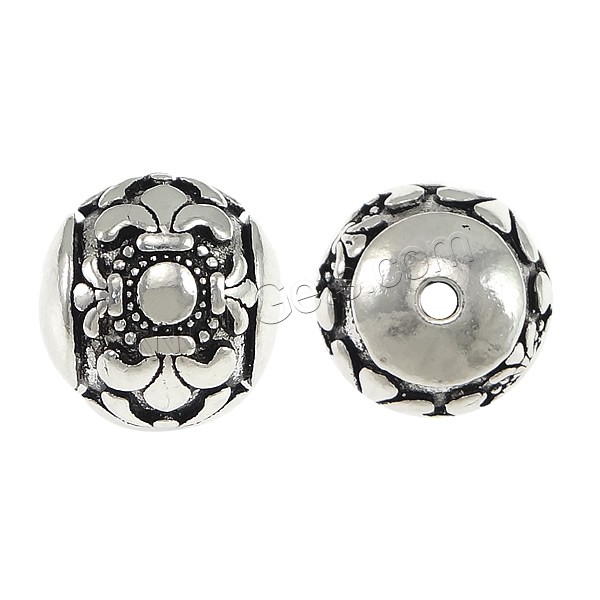 3 Holes Guru Beads, Thailand Sterling Silver, Round, different size for choice, Sold By PC