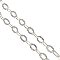 Handmade Sterling Silver Chain, 925 Sterling Silver, plated, oval chain 1.5mm 