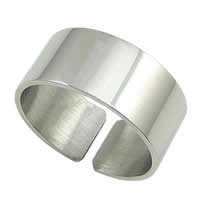 Кольцо из нержавеющей стали, Нержавеющая сталь 304, Кольцевая форма, регулируемый, оригинальный цвет, 9mm, 0.8mm, размер:8, продается PC
