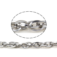 Stainless Steel Rope Chain, 304 Stainless Steel, original color 