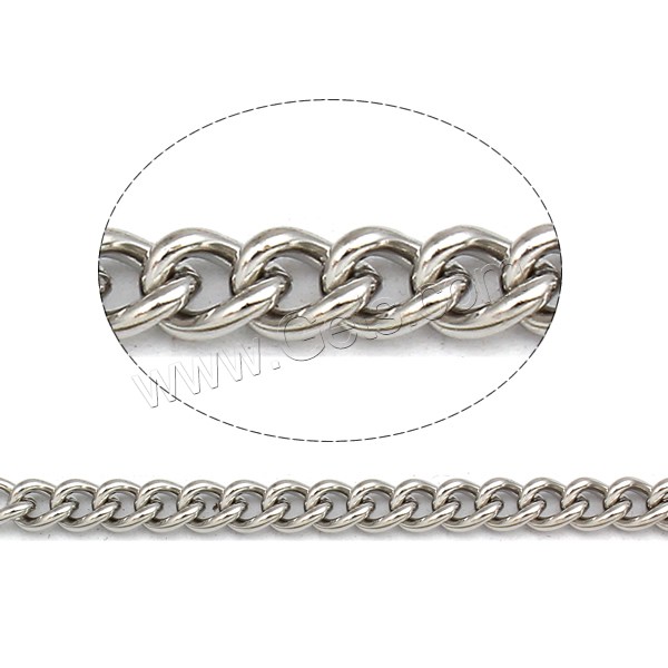 Stainless Steel Oval Chain, 304 Stainless Steel, different size for choice & twist oval chain, original color, Sold By m