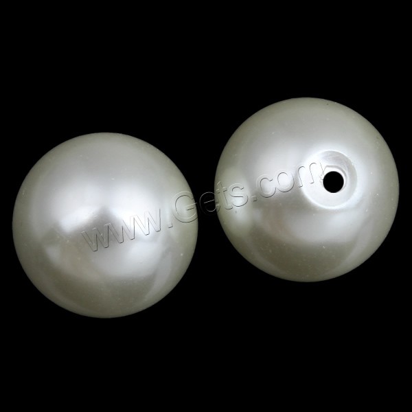 Glass Pearl Beads, Round, different size for choice, white, Grade A, Hole:Approx 1mm, 1000PCs/Bag, Sold By Bag