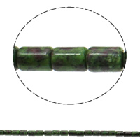Ruby in Zoisite Beads, Column Approx 1mm Approx 15.3 Inch, Approx 