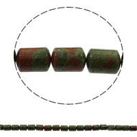 Ruby in Zoisite Beads, Column Approx 1mm Approx 15.7 Inch, Approx 