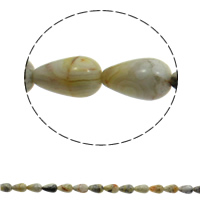 Perlas naturales ágata loca, Ágata loca, Gota, 10x14mm, agujero:aproximado 1mm, longitud:aproximado 15.7 Inch, aproximado 28PCs/Sarta, Vendido por Sarta