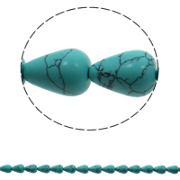 Perles en Turquoise naturelle, larme, bleu Environ 1mm Environ 15.7 pouce, Environ Vendu par brin