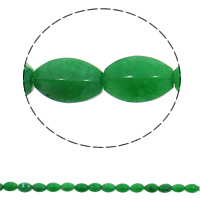 Malaysia Jade Perle, oval, natürlich, 10x15mm, Bohrung:ca. 1mm, Länge:ca. 15.7 ZollInch, ca. 28PCs/Strang, verkauft von Strang