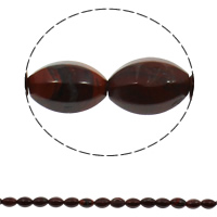 Rote Jaspis Perle, Roter Jaspis, oval, natürlich, 10x15mm, Bohrung:ca. 1mm, Länge:ca. 15.7 ZollInch, ca. 28PCs/Strang, verkauft von Strang