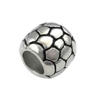Stainless Steel European Beads, 316 Stainless Steel, Drum, dragon vein, original color Approx 6.8mm 