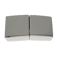 長方形ステンレス鋼磁気クラスプ, ステンレス, メッキ, 無色 穴:約 売り手 パソコン