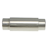 Round Stainless Steel Magnetic Clasp, Column, plated Approx 4.5mm 