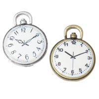 Zinc Alloy Watch Pendant, Clock, plated, enamel nickel, lead & cadmium free Approx 