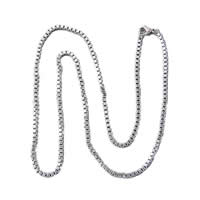 Мода нержавеющей стали ожерелье цепь, нержавеющая сталь, Цепной ящик, оригинальный цвет, 1.5mm, длина:Приблизительно 24 дюймовый, продается Strand