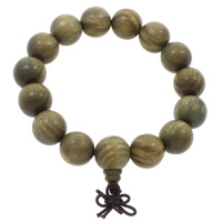 Wrist Mala, Aloewood, with nylon elastic cord, Round, Buddhist jewelry Approx 7.5 Inch 