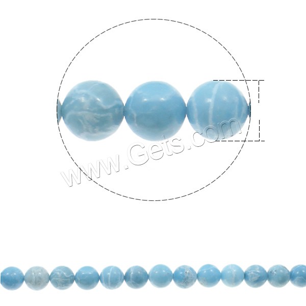 Larimar Beads, Round, different size for choice, Hole:Approx 1mm, Length:Approx 15.3 Inch, Sold By Strand