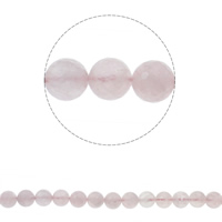 Abalorio De Cuarzo Rosa Natural, cuarzo rosado, Esférico, diverso tamaño para la opción & facetas, agujero:aproximado 1.5mm, longitud:aproximado 15.5 Inch, Vendido por Sarta