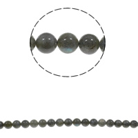 Labradorit Perlen, rund, natürlich, verschiedene Größen vorhanden, Grade A, Bohrung:ca. 1.5mm, Länge:ca. 15.3 ZollInch, verkauft von Strang