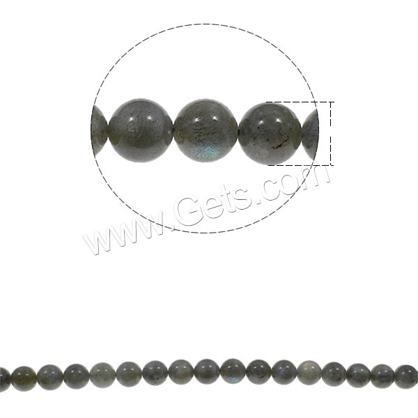 Labradorite Beads, Round, natural, different size for choice, Grade A, Hole:Approx 1.5mm, Length:Approx 15.3 Inch, Sold By Strand
