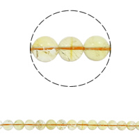 Cristal en jaune naturelles, perles de citrine, Rond, Novembre Birthstone & normes différentes pour le choix Environ 1.5mm Environ 15.7 pouce, Vendu par brin