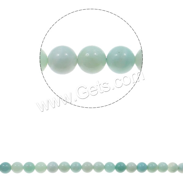 Amazonite Beads, Round, natural, different size for choice, Grade AB, Hole:Approx 1.5mm, Length:Approx 15.7 Inch, Sold By Strand